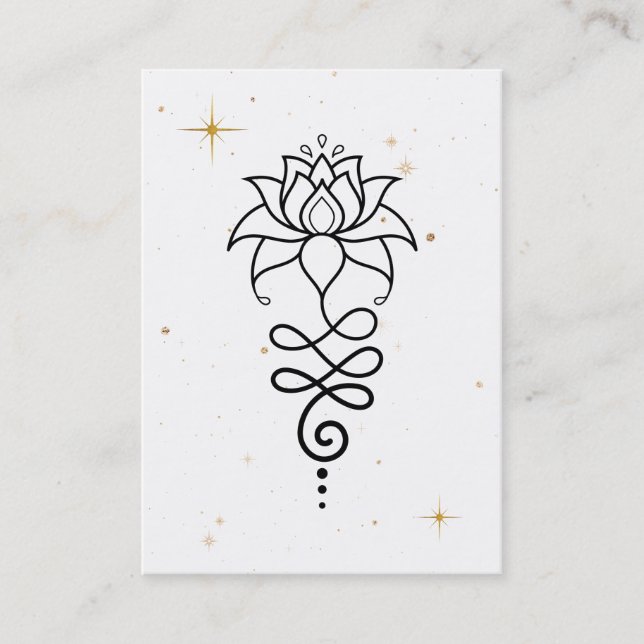*~* Cosmic Lotus Nirvana + Sacred Geometry Business Card (Front)