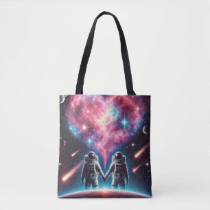 Cosmic Love Astronaut Tote Bag