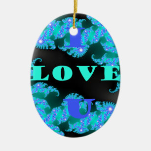 Cosmic Love Elements Art Print Ceramic Ornament