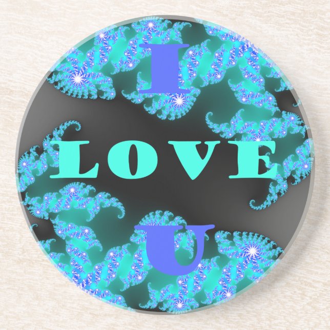 Cosmic Love Elements Art Print Drink Coaster (Front)