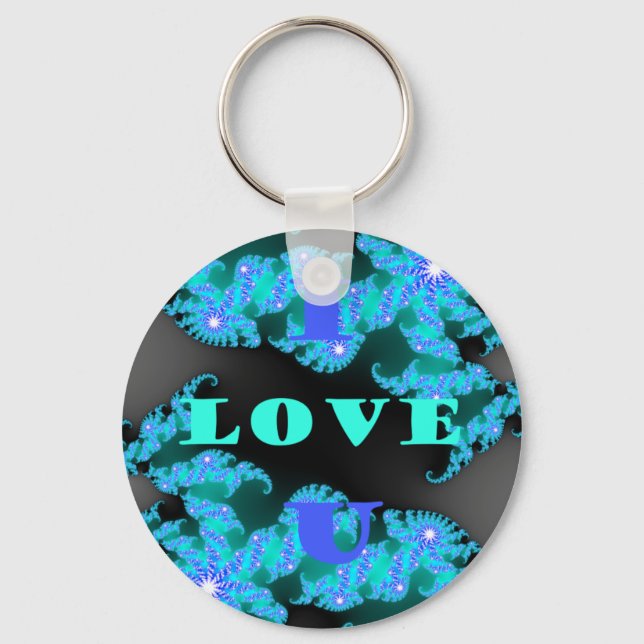 Cosmic Love Elements Art Print Keychain (Front)