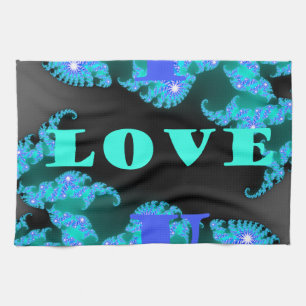 Cosmic Love Elements Art Print Kitchen Towel