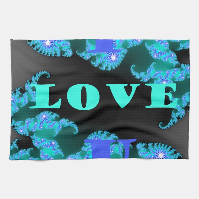 Cosmic Love Elements Art Print Kitchen Towel (Horizontal)