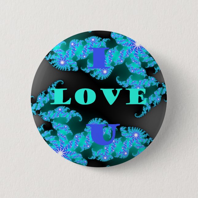 Cosmic Love Elements Art Print Pinback Button (Front)