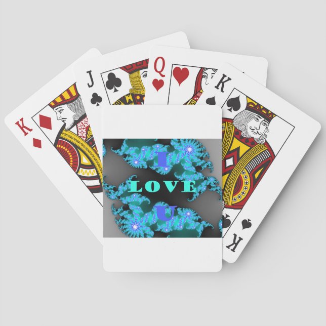 Cosmic Love Elements Art Print Poker Cards (Back)
