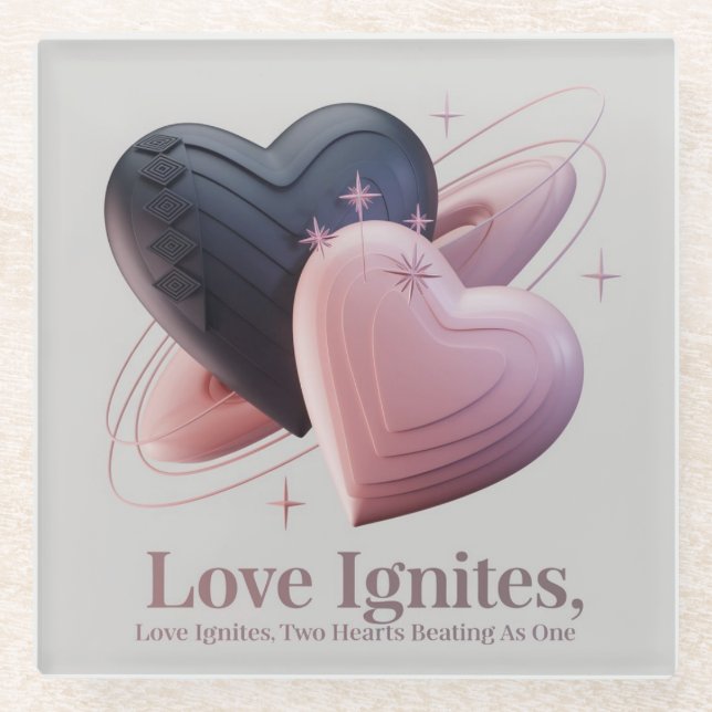 Cosmic Love Heart Coaster (Front)
