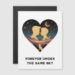 Cosmic Love Story Heart with Lovers and Fox Art
