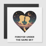 Cosmic Love Story Heart with Lovers and Fox Art