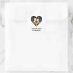 Cosmic Love Story Heart with Lovers and Fox Art Classic Round Sticker