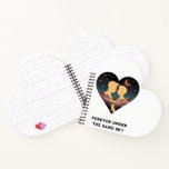 Cosmic Love Story Heart with Lovers and Fox Art Notebook