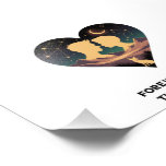Cosmic Love Story Heart with Lovers and Fox Art Photo Print
