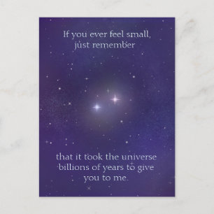 Cosmic Love Two Stars Together in the Universe Postcard