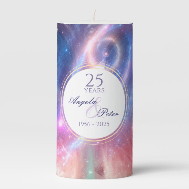 Cosmic love universe stars pillar candle (Front)