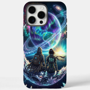 Cosmic Lovers Galaxy Planet Fantasy Acrylic Print iPhone 16 Pro Max Case