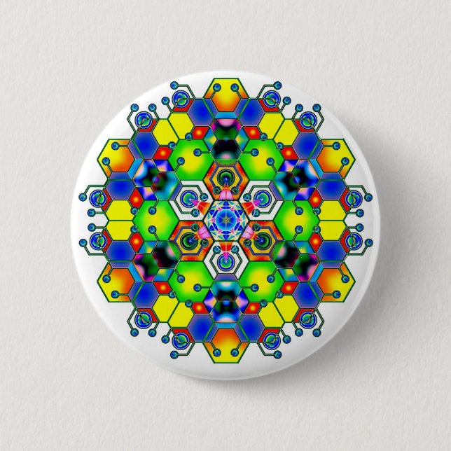 Cosmic Mandala 1 Button (Front)