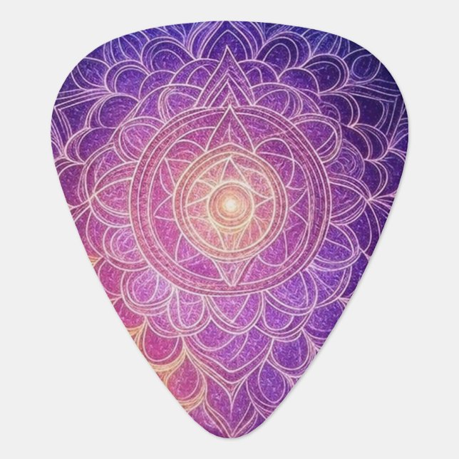 Cosmic Mandala Guitar Pick (Front)