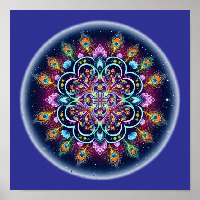 Cosmic Mandala Wall Art Poster (Front)