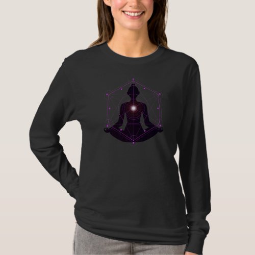 Cosmic Meditation  Best Yoga Backprint T_Shirt