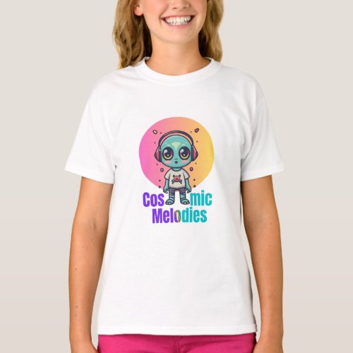 Cosmic Melodies Alien Headset T_Shirt