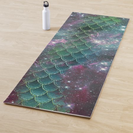 Cosmic Mermaid Starry Scales Space Fish Yoga Mat