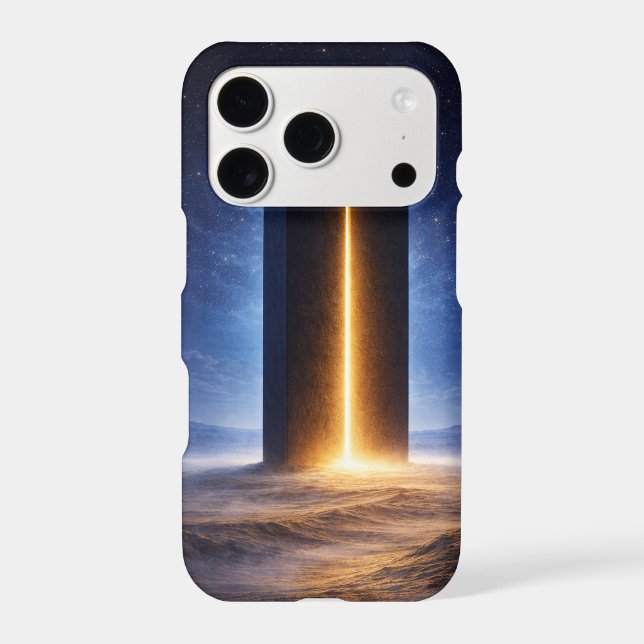 Cosmic Monolith – Light Beyond the Void Iphone Case (Back)
