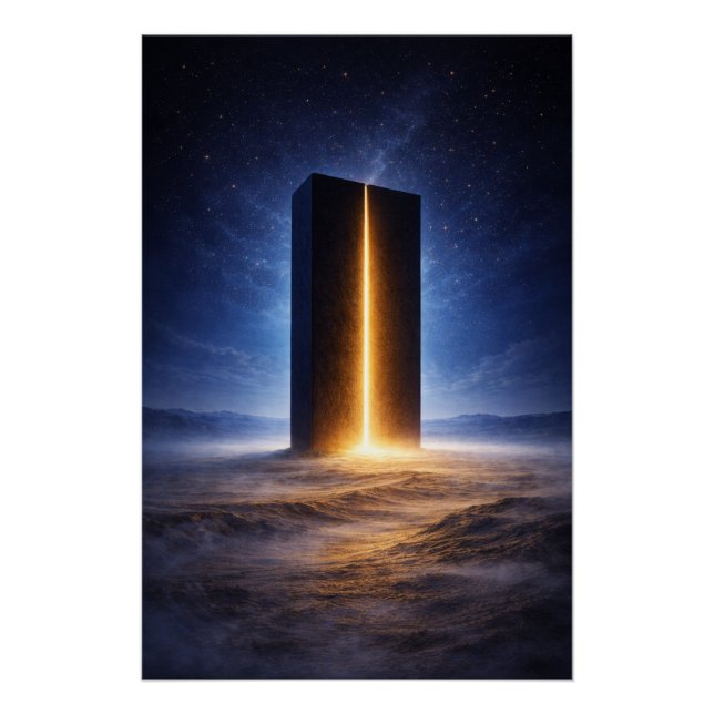Cosmic Monolith – Light Beyond the Void Poster (Front)