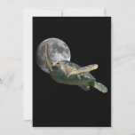 Cosmic Moon Sea Turtle Swimming In Space Premium Save The Date<br><div class="desc">Cosmic Moon Sea Turtle Swimming In Space Premium</div>