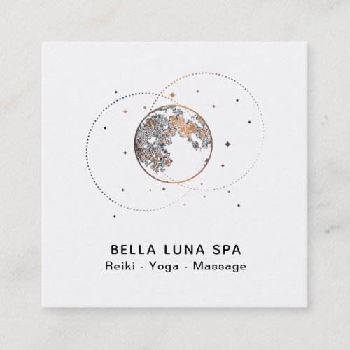  Cosmic Moon Stars Universe Lunar Shaman Square Business Card