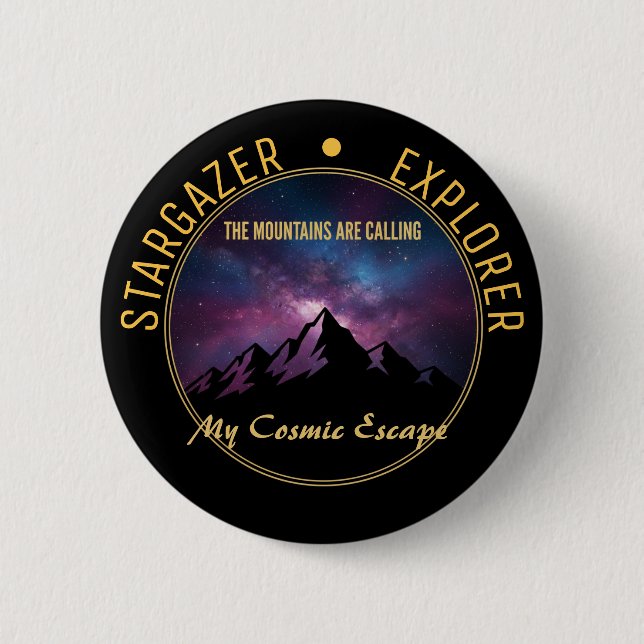 Cosmic Mountain Calling Button (Front)