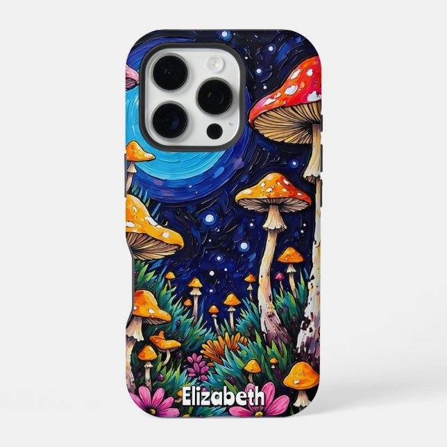 Cosmic Mushroom Bloom Iphone Case (Back)