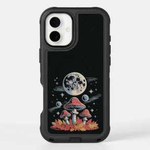 "Cosmic Mushrooms Under the Moon" iPhone 16 Plus Case