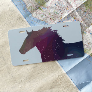 Cosmic Mustang License Plate