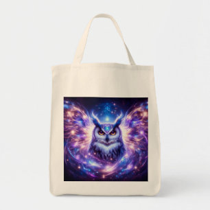 Cosmic Mystical Wisdom Celestial Spiritual Owl Tote Bag