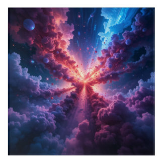 Cosmic Nebula Explosion | Vibrant Galaxy Wall Art