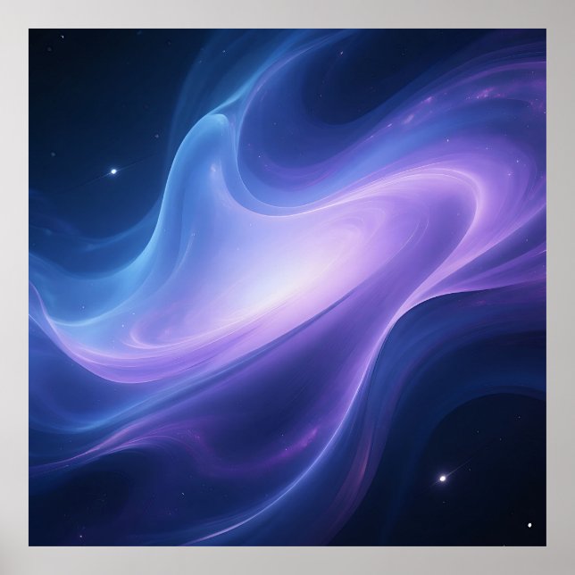 Cosmic Nebula Galaxy Swirl Abstract Poster (Front)