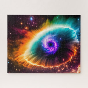 Cosmic Nebula Pink and Purple Pupil in Universe Jigsaw Puzzle