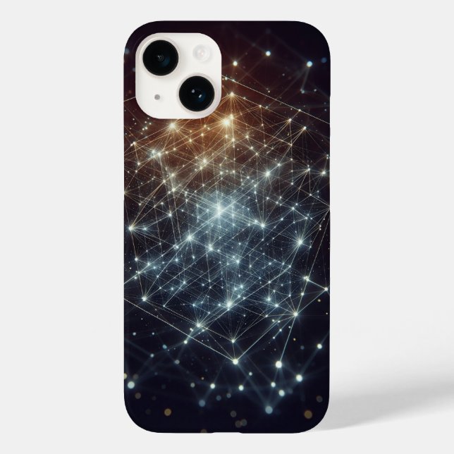 Cosmic Neural Network Phone Case - Glowing Star  (Back)