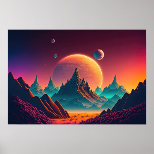 Cosmic Oasis Orbits of the Otherworldly Poster
