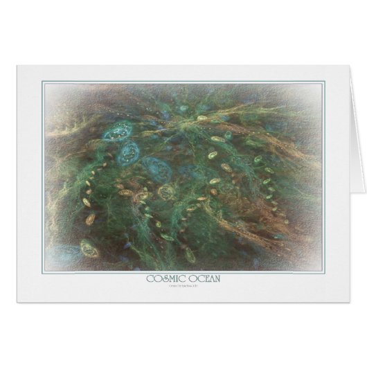Cosmic Ocean Greeting Card (Front Horizontal)