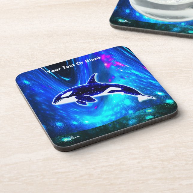 Cosmic Orca Beverage Coaster (Left Side)