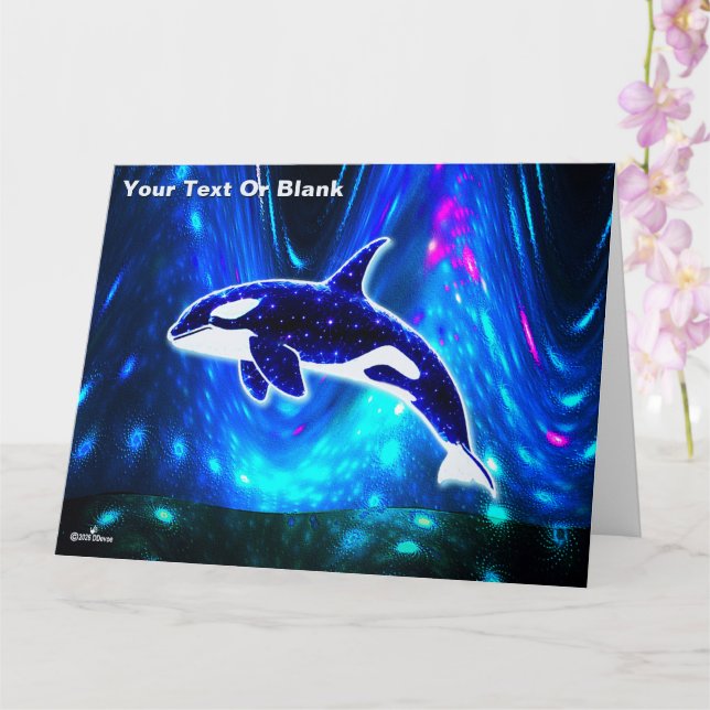 Cosmic Orca Card (Orchid)