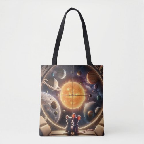 Cosmic Overview Puff Puff Mouses Solar System  Tote Bag