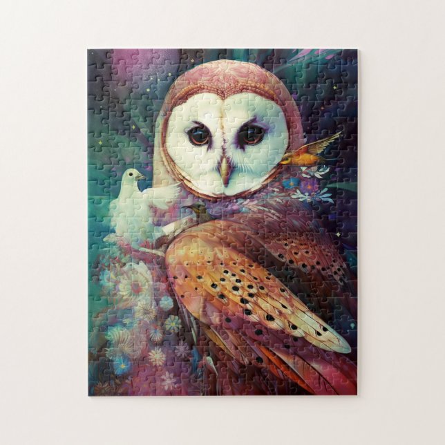 Cosmic Owl Fantasy Art Jigsaw Puzzle (Vertical)
