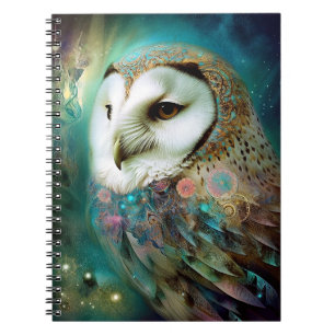 Cosmic Owl Fantasy Art Notebook