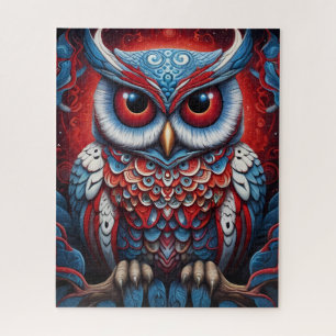 Cosmic Owl of Wisdom Jigsaw Puzzle