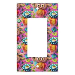 Cosmic Owl Trippy Hippie Psychedelic Original Light Switch Cover