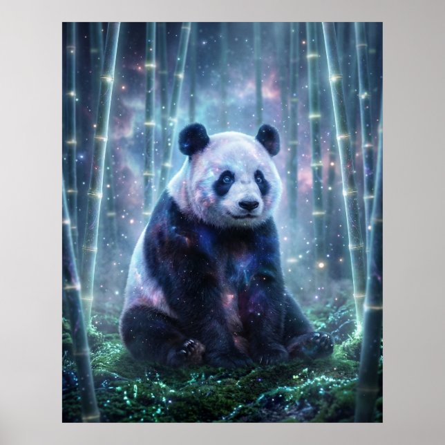 Cosmic Panda Starlit Grove Poster (Front)