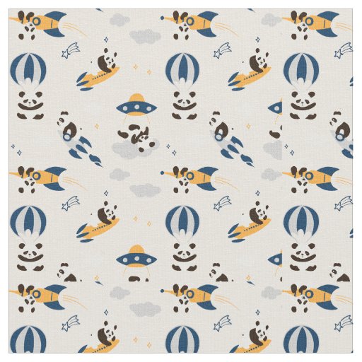Cosmic pandas fabric