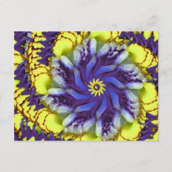 Cosmic Pansy Abstract Postcard by debinSC at Zazzle