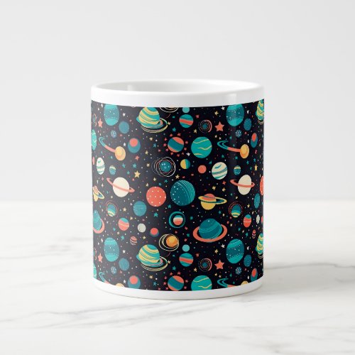 Cosmic Pattern Planets and Stars Giant Coffee Mug
